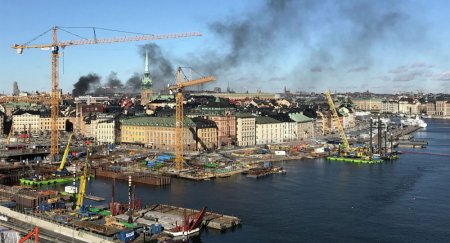Экологичный автобус взорвался в Стокгольме