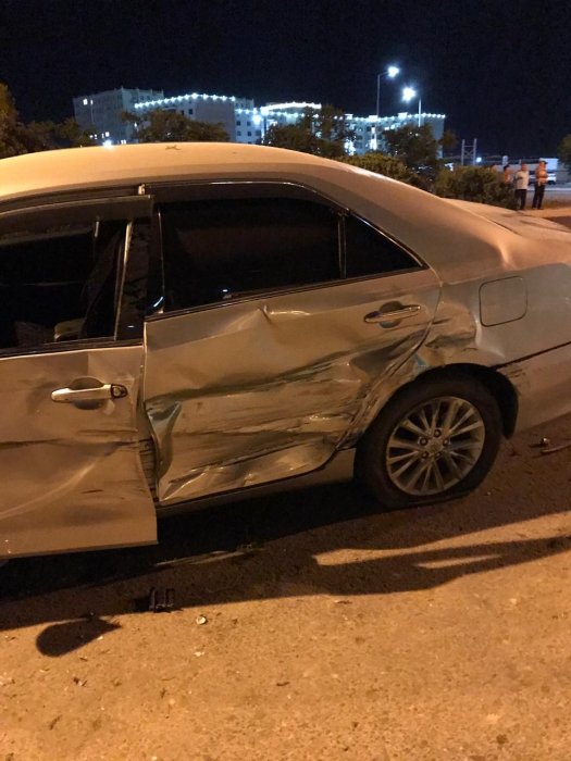 Ночью в Актау произошло массовое ДТП