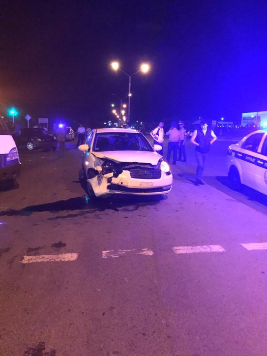 Ночью в Актау произошло массовое ДТП