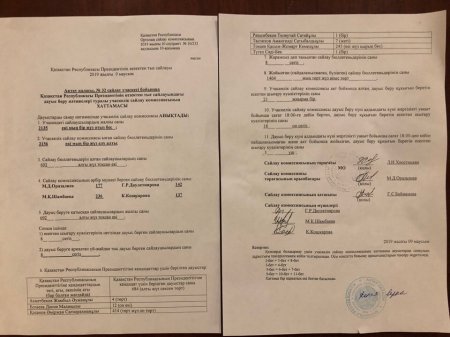 Около 60 процентов голосов на одном избирательном участке в Актау отдали за Амиржана Косанова