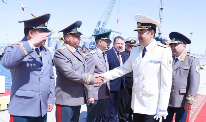 В морском порту Актау презентовали корабль «Нұр-Сұлтан»