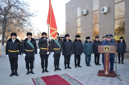 В Актау прибыла копия боевого знамени 74-ой отдельной стрелковой бригады