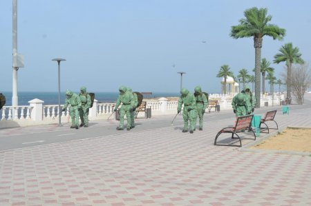 В Актау проводят массовую дезинфекцию
