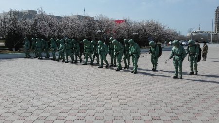 В Актау проводят массовую дезинфекцию