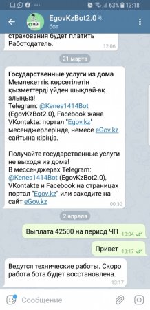 Казахстанцы пожаловались на неработающие сайт и Telegram-бот для получения 42 500 тенге