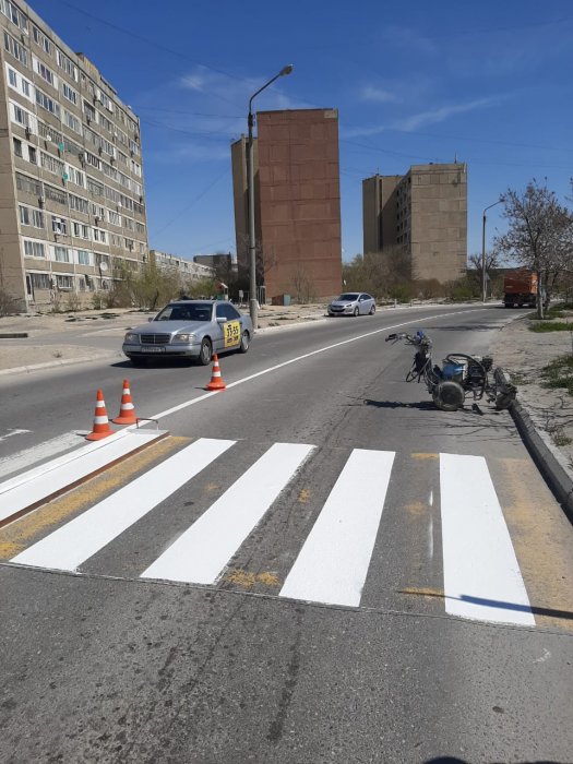 В акимате Актау рассказали о нанесении дорожных разметок