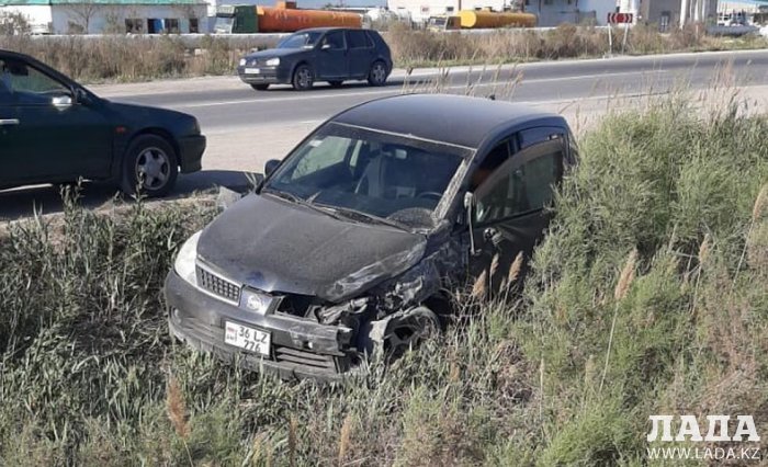Два человека пострадали в массовой аварии в Актау