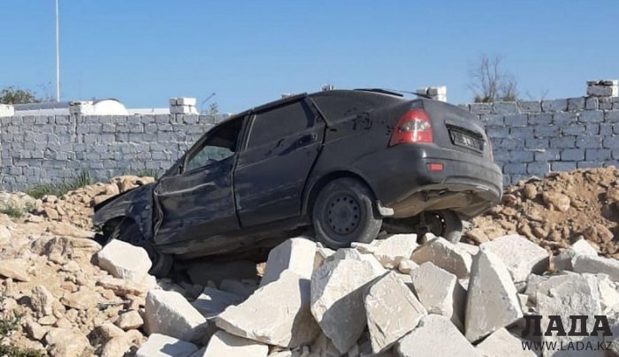 Два человека пострадали в массовой аварии в Актау