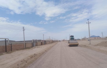 В одном из сел Мангистауской области началось строительство дороги