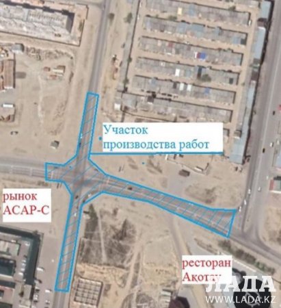 В Актау на месяц перекрыли автомобильную дорогу