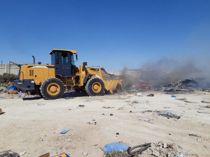 Мусор горел на территории базы ТОО «Кала жолдары» в районе промзоны №2 в Актау