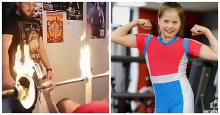 Жим с горящей штангой: 12-летняя девочка установила мировой рекорд - видео