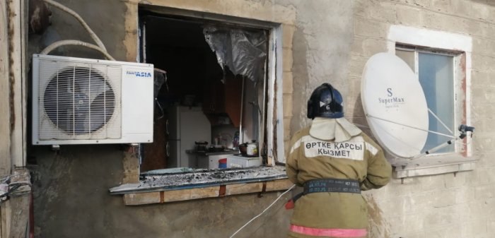 В Жанаозене при пожаре пострадал 30-летний мужчина