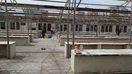 Как идёт ремонт на сгоревшем рынке «Волна» в 5 микрорайоне Актау