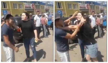 «Когда такое было у казахского народа?». Женщины избили парня на глазах у алматинцев