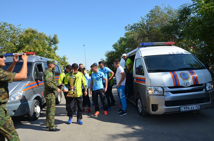Мангистауские спасатели заняли второе общекомандное место на чемпионате РК по пожарно-спасательному спорту