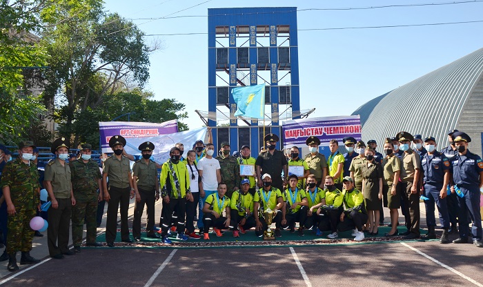 Мангистауские спасатели заняли второе общекомандное место на чемпионате РК по пожарно-спасательному спорту