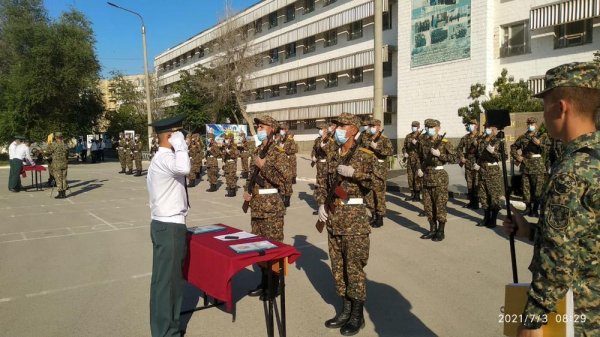 Присяга гвардейцев прошла в онлайн-режиме в Актау