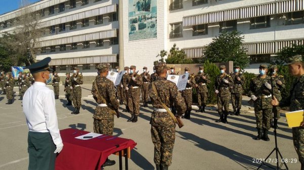 Присяга гвардейцев прошла в онлайн-режиме в Актау