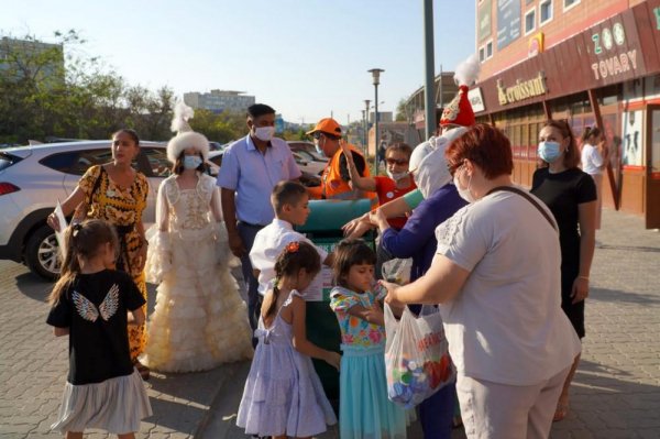 Арт-объект для сбора пластиковых крышек появился в Актау