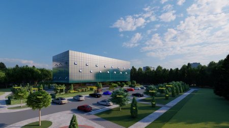 Возле нового здания Народного банка в Актау обещают высадить 77  многолетних деревьев