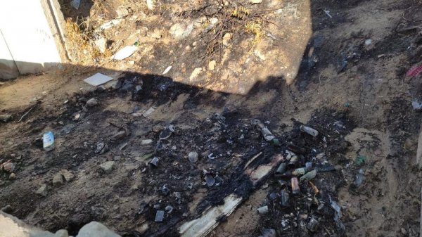 Мусор загорелся в 15 микрорайоне Актау