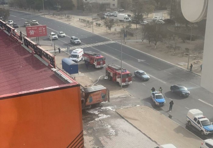 «ГАЗель» сгорела в 17 микрорайоне Актау