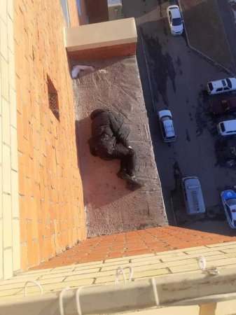 Мужчина уснул на козырьке балкона 9 этажа многоэтажки в Экибастузе