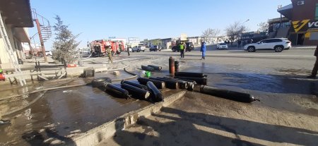 В Актау произошёл пожар на СТО