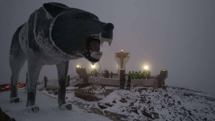 «Огонь единства» зажгли на горе Отпан в Мангистау