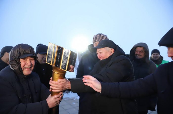 «Огонь единства» зажгли на горе Отпан в Мангистау