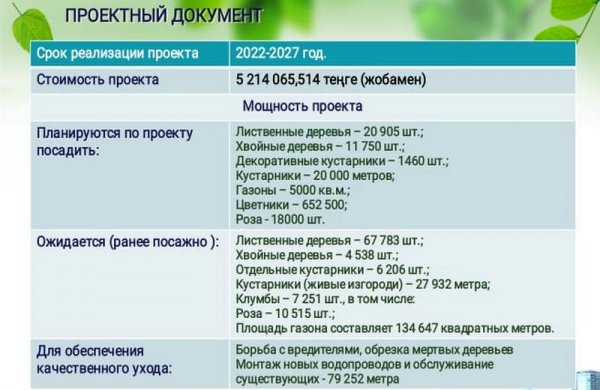На работу озеленителей Актау за пять лет планируют потратить 5 миллиардов тенге