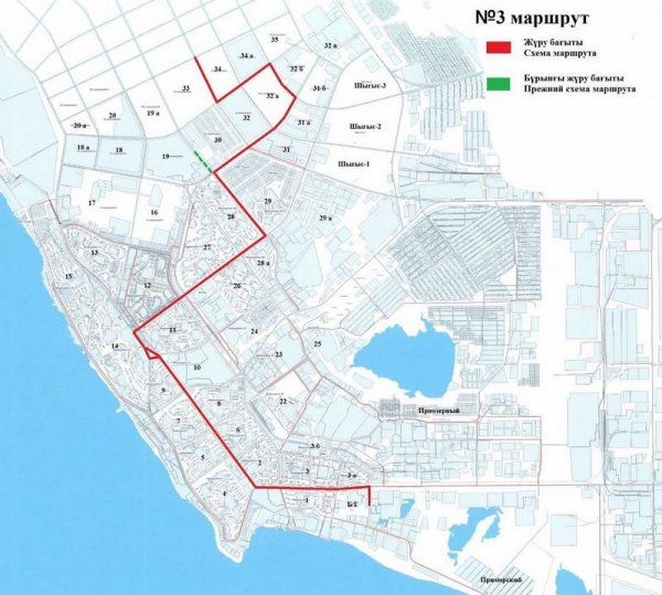 Схему маршрута общественного транспорта поменяют в Актау
