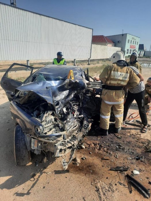Фото последствий смертельного ДТП в пригороде Актау