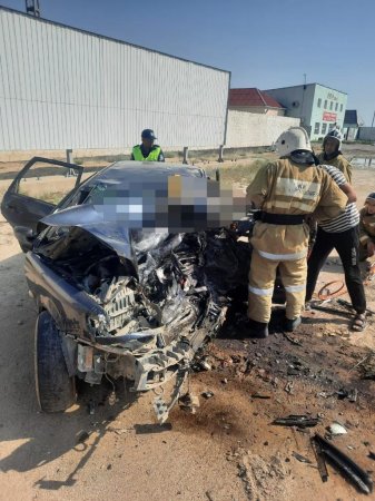 Фото последствий смертельного ДТП в пригороде Актау