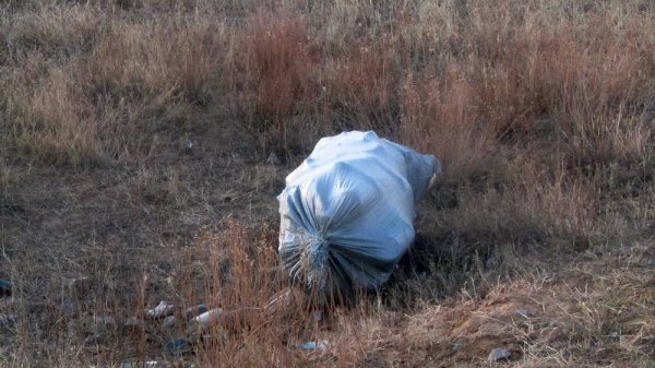 На собственном энтузиазме: жителя Актау застали за уборкой мусора в одном из сёл