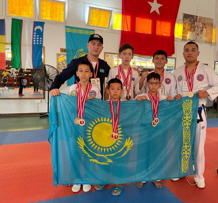 Таэквондисты из Актау завоевали 14 медалей на открытом чемпионате Евразии