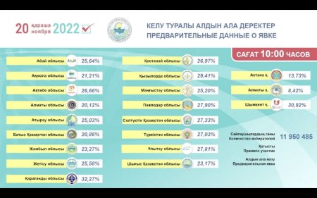Появились первые данные о явке казахстанцев на выборы
