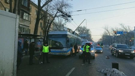 Водителя троллейбуса насмерть сбили в Алматы
