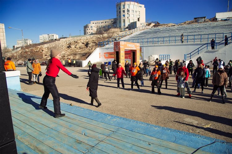 Зимний забег «Caspian Marathon» прошёл в Актау