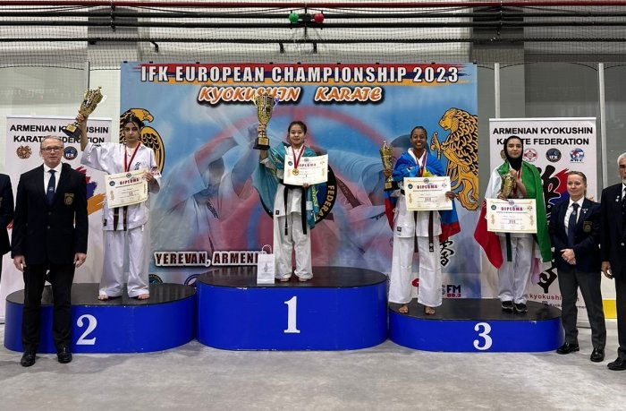 Актауские спортсмены завоевали четыре золотые медали на чемпионате Европы по киокушинкай карате-до