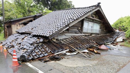Землетрясение в Японии разрушило более 500 домов
