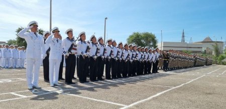 Новобранцы Военно-морских сил в Актау  приняли воинскую присягу