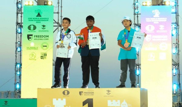 Школьники из Индии и Турции одержали победу на чемпионате мира по шахматам в Актау