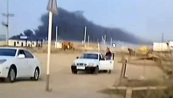 Густой дым заметили над Актау