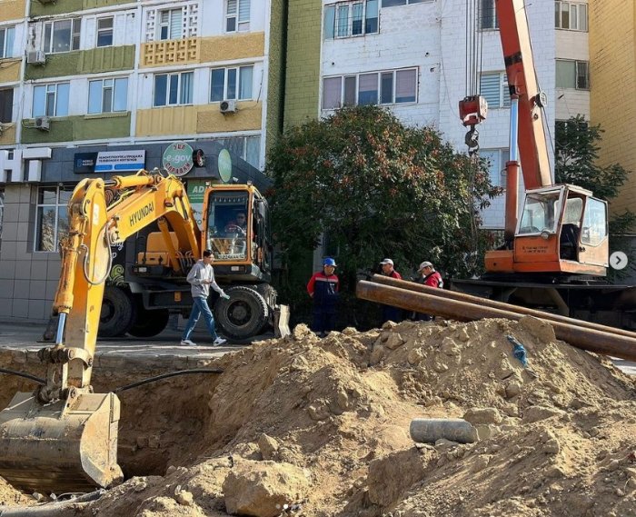 Ремонт теплотрассы: жители 26 и 27 микрорайонов Актау временно останутся без горячей воды