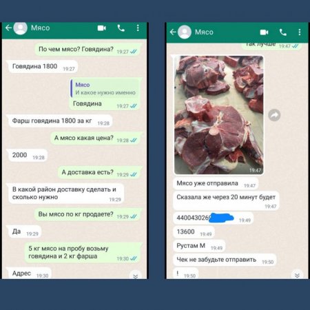 "Продажа мяса, дешево!" В Костанае появилась новая схема мошенничества через WhatsApp