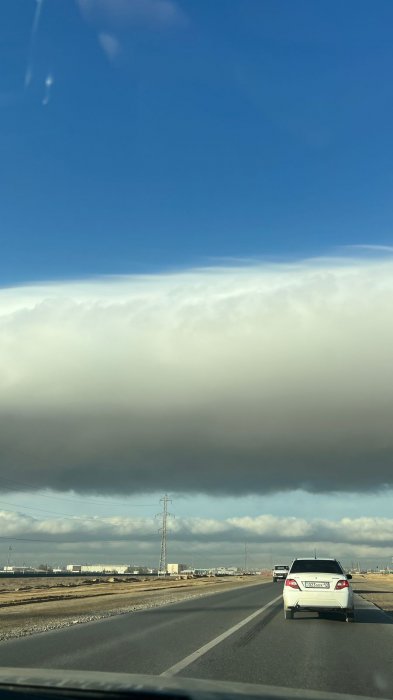 «Божественное одеяло»: необычные облака удивили жителей Актау