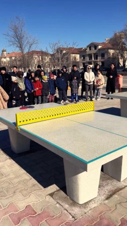 Столы для игры в настольный теннис установили на набережной Актау