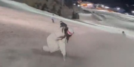 «Было очень больно». Видео с горнолыжного «ДТП» на Шымбулаке вызвало споры в сети